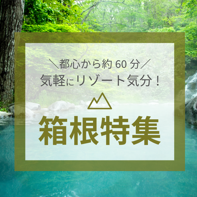 セゾンカード優待都心から約60分気軽にリゾート気分!箱根特集