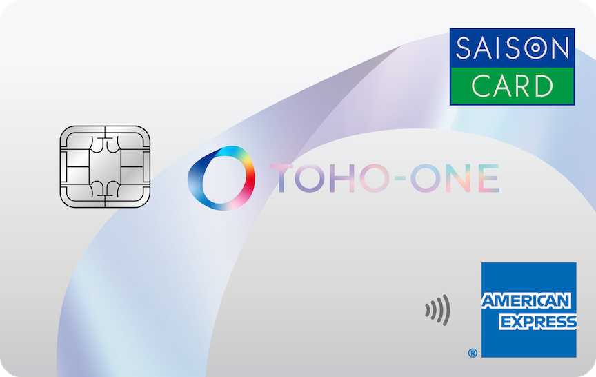 「TOHO-ONEセゾンカード」のカードデザイン。シルバーの背景に、中央に大きくTOHO-ONEのロゴがダイナミックに描かれている。中央にTOHO-ONEのロゴが記載されている。